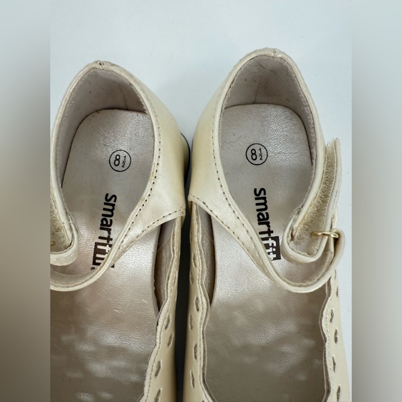 SmartFit Cream Kids Dress Shoes - Picture 3 of 5